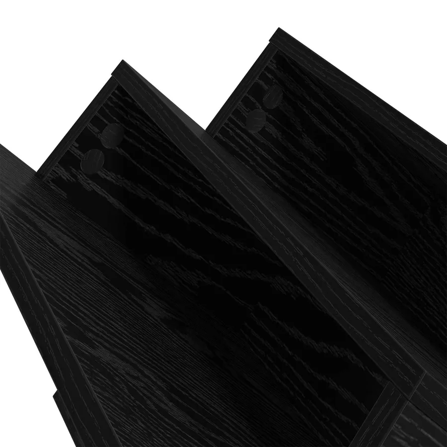 Étagère à magazines avec étagère Chêne noir 53 x 40 x 28,5 cm - 9