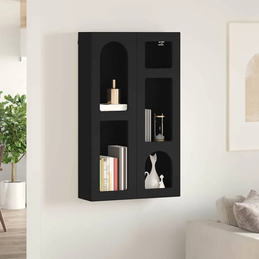 Armoire suspendue ELST Noir 59 x 20 x 100 cm Bois d'ingénierie - 4