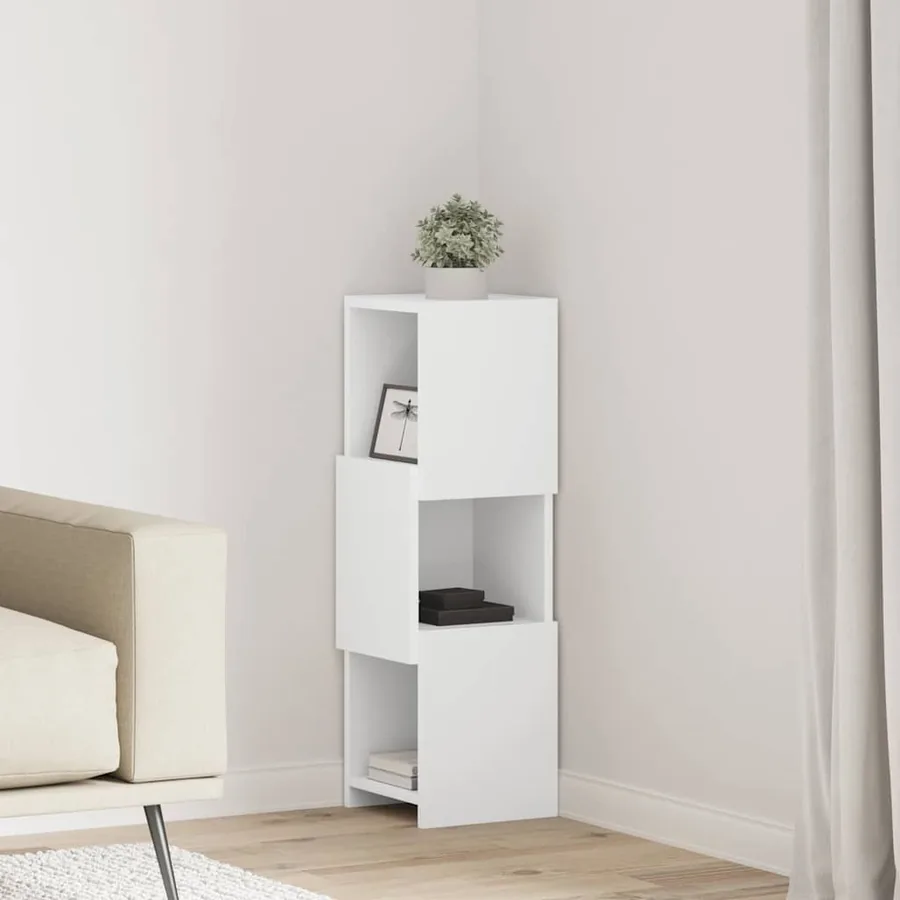 Meuble d'angle 25,5x25x80cm Bois d'ingénierie