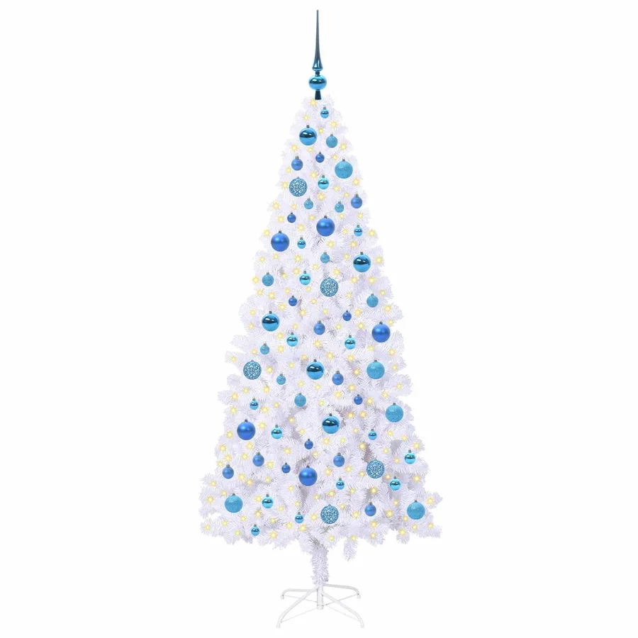 Sapin de Noël artificiel avec 300 LED Blanc 180 cm PVC et Acier - 3