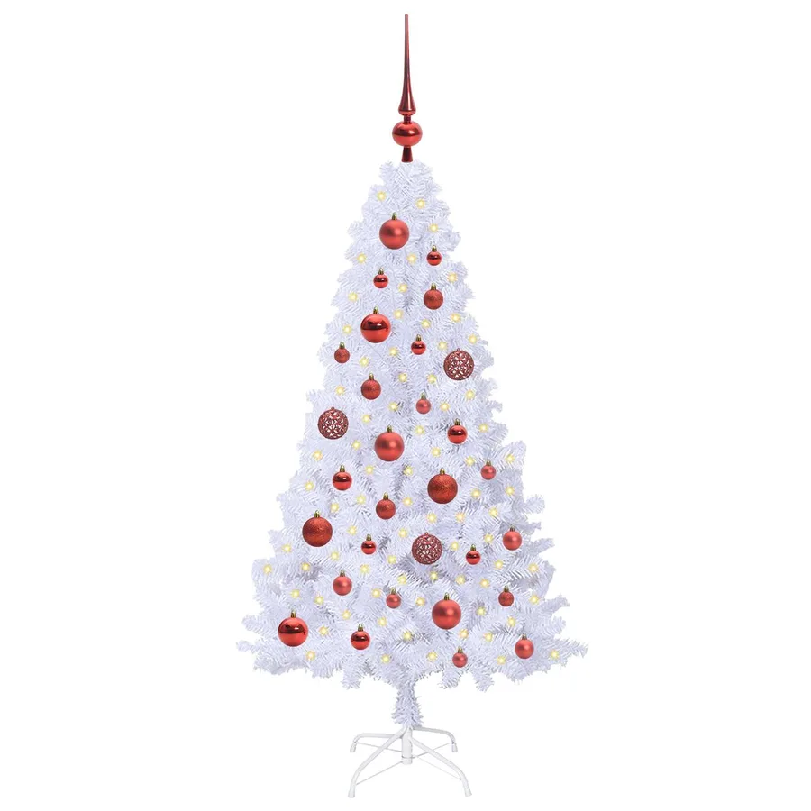 Sapin de Noël artificiel avec 150 LED Blanc 120 cm PVC et Acier - 3
