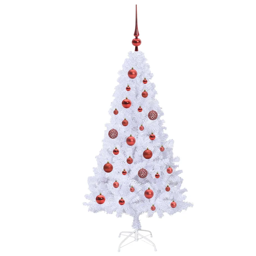 Sapin de Noël artificiel avec 150 LED Blanc 120 cm PVC et Acier - 4