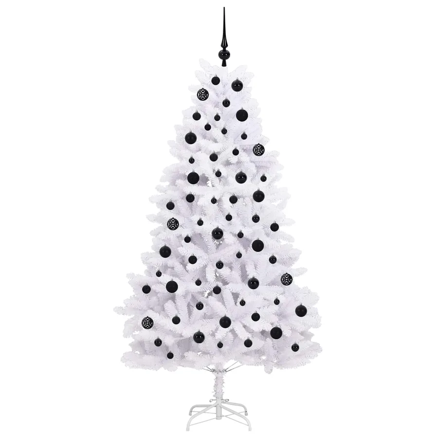 Sapin de Noël Artificiel à Branches Articulées Blanc 180 cm - 4