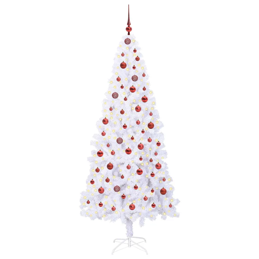 Sapin de Noël artificiel avec 300 LED Blanc 210 cm PVC et Acier - 3