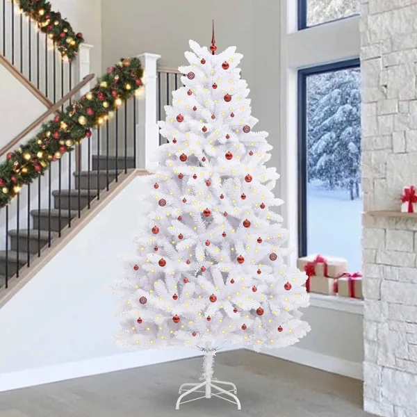 Sapin de Noël Artificiel à Branches Articulées Blanc 300 cm