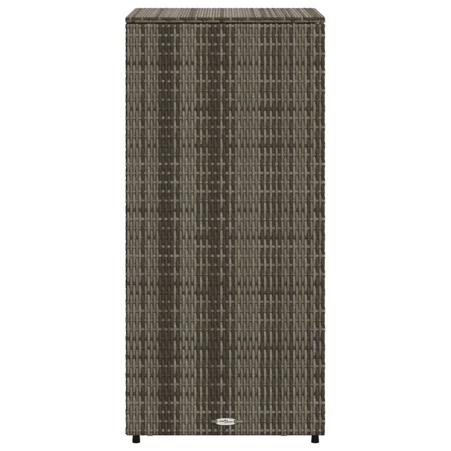 Armoire de rangement de jardin gris 50x55x115 cm résine tressée - 8