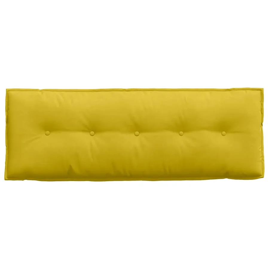 Coussin de Dos Jaune 140 x 50 cm Tissu en velours côtelé - 6