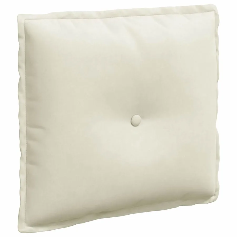 Coussin de Dos Crème 50 x 45 cm Tissu en velours côtelé - 2