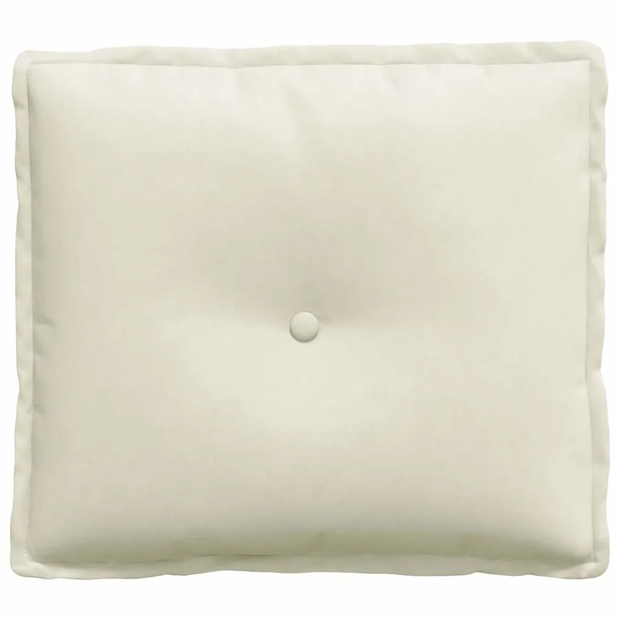 Coussin de Dos Crème 50 x 45 cm Tissu en velours côtelé - 5