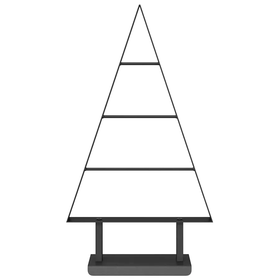 Arbre de Noël en métal avec support Noir 60 cm Acier - 5