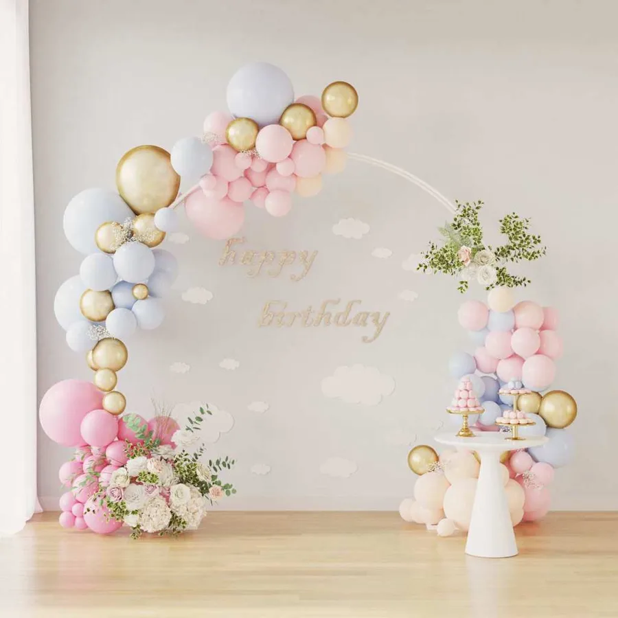 Arche de mariage Blanc 220 x 45 x 200 cm Acier - 4
