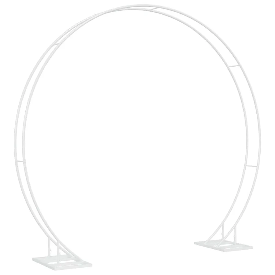 Arche de mariage Blanc 220 x 45 x 200 cm Acier - 5