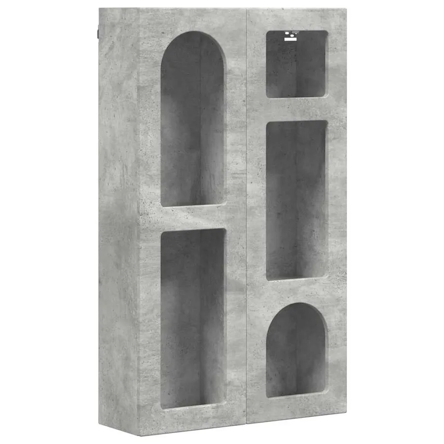 Armoire suspendue avec étagère ELST Gris béton 59 x 20 x 100 cm - 2
