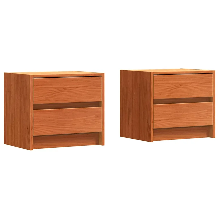 Tables de chevet 2 pcs Brun cire 40 x 30.5 x 35.5 cm - 2