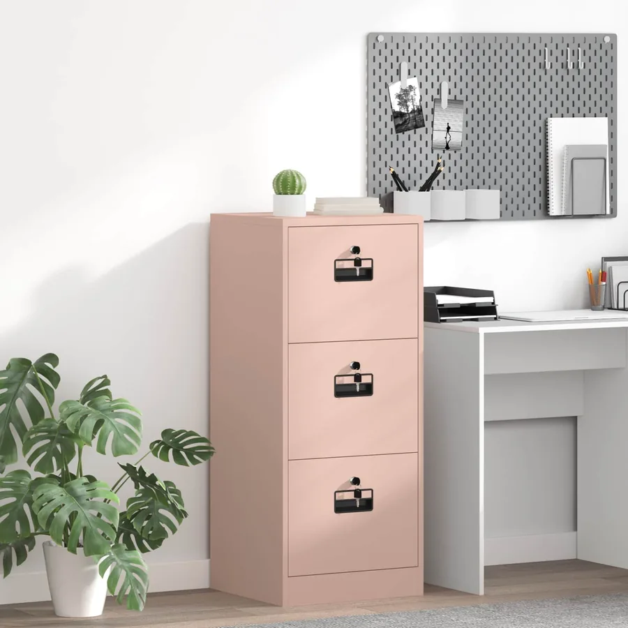 Cabinet de Dossier avec tiroir Rose 45,5 x 42 x 106,5 cm