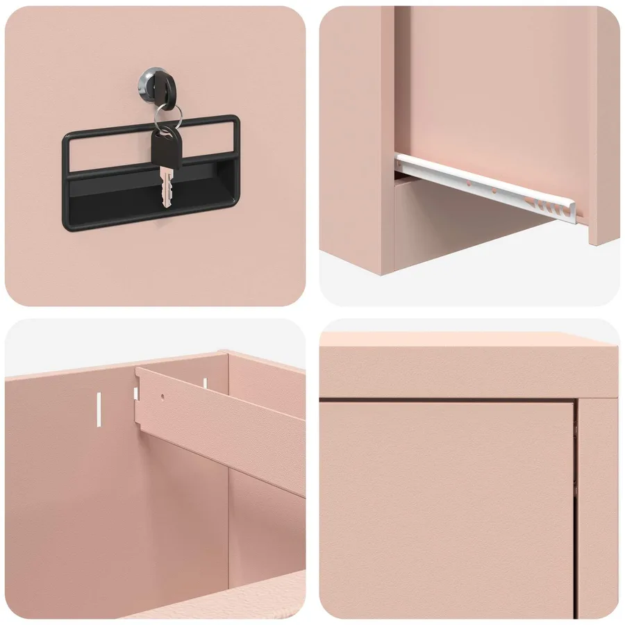 Cabinet de Dossier avec tiroir Rose 45,5 x 42 x 106,5 cm - 10