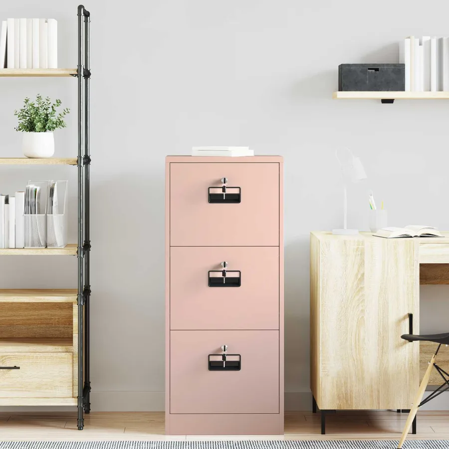 Cabinet de Dossier avec tiroir Rose 45,5 x 42 x 106,5 cm - 4