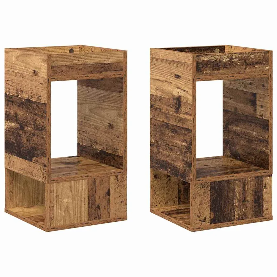 Table d'appoint 2 pcs Bois ancien 30 x 30 x 56 cm - 2