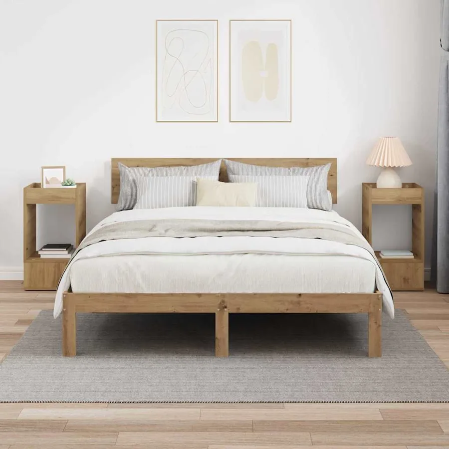 Table d'appoint 2 pc Chêne artisanal 30 x 30 x 56 cm - 4