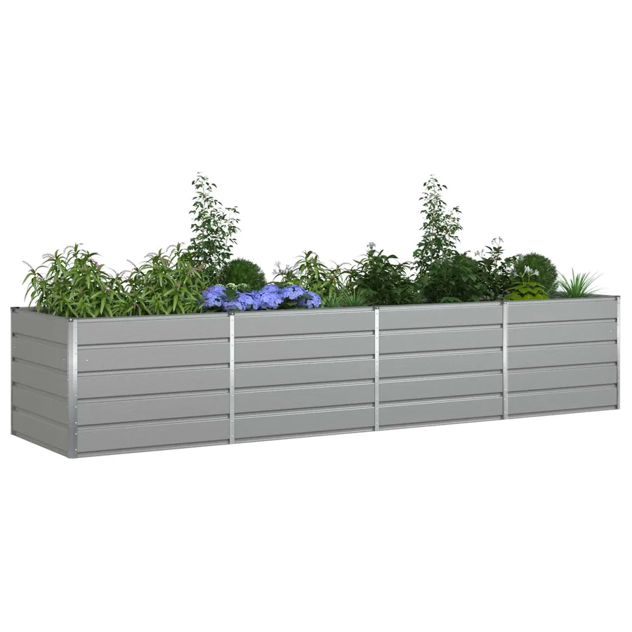 Jardinière Gris clair 385 x 100 x 75 cm Acier galvanisé - 3