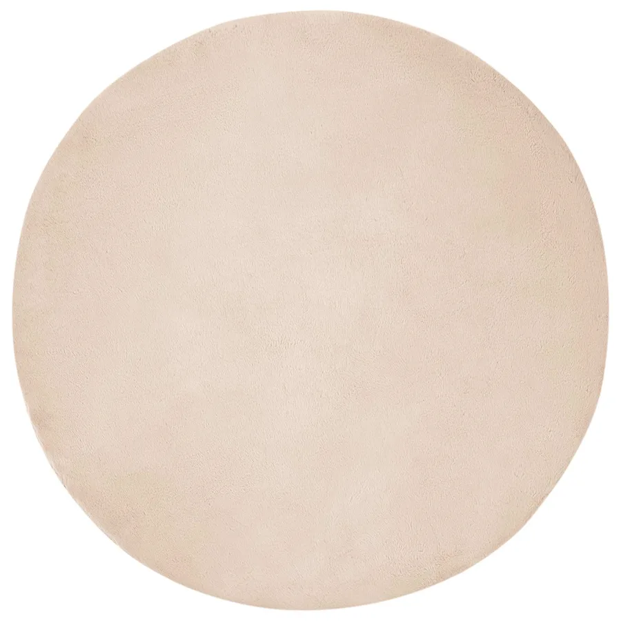Tapis antidérapant en fausse de lapin OLITE Taupe Ø 160 cm - 2