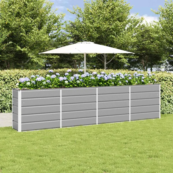 Jardinière Gris clair 320 x 40 x 75 cm Acier