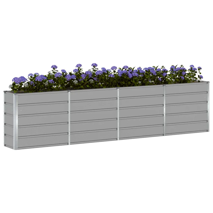 Jardinière Gris clair 320 x 40 x 75 cm Acier - 3