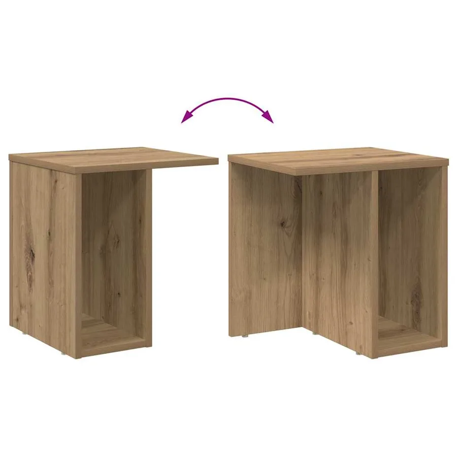 Table d'appoint Chêne artisanal 37 x 32 x 40 cm - 8