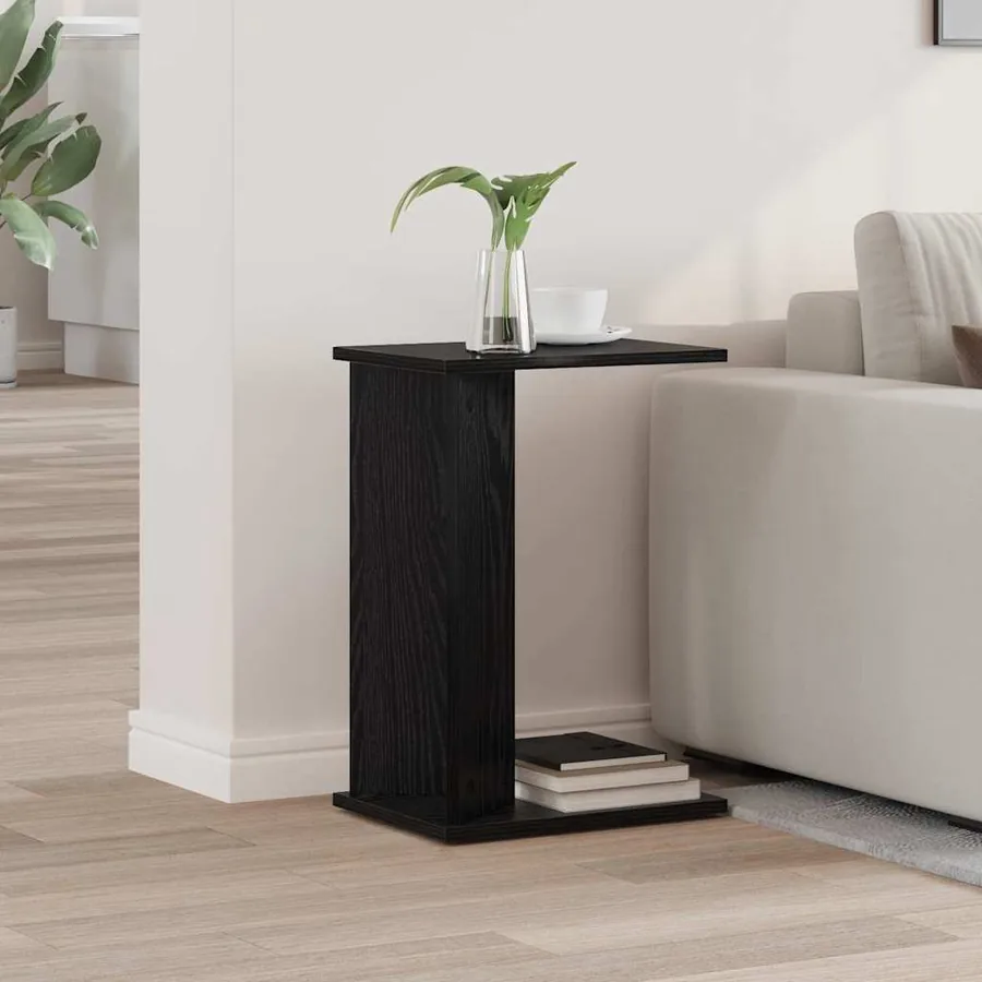 Table d'appoint Chêne noir 35 x 25 x 50 cm Bois d'ingénierie