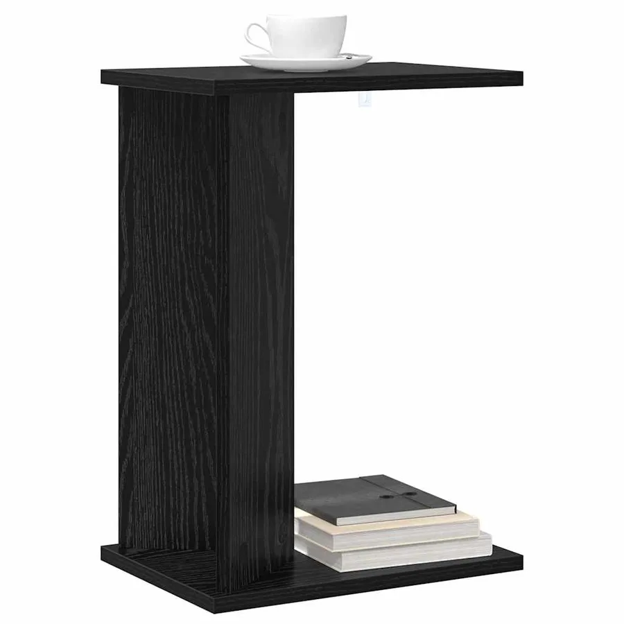 Table d'appoint Chêne noir 35 x 25 x 50 cm Bois d'ingénierie - 3