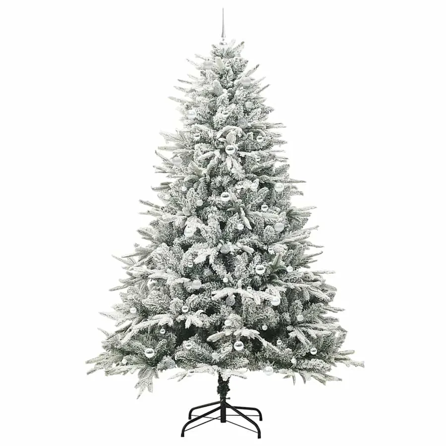 Arbre de Noël artificiel pré-éclairé avec ensemble de boules - 4