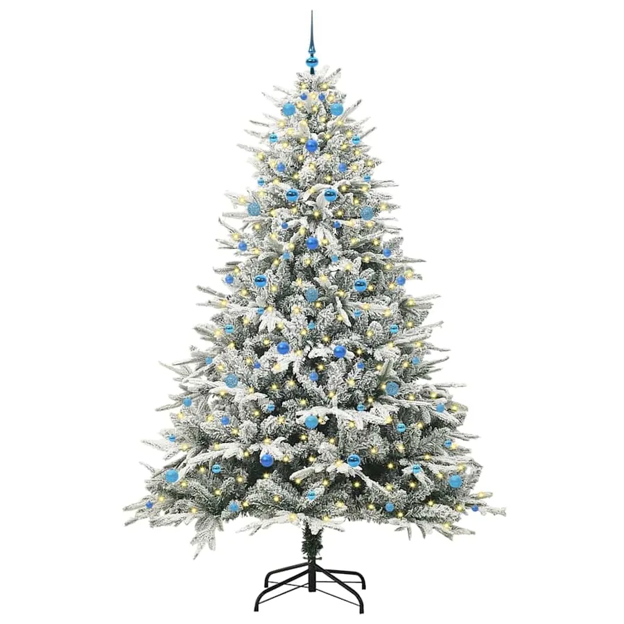 Arbre de Noël artificiel pré-éclairé avec ensemble de boules - 3