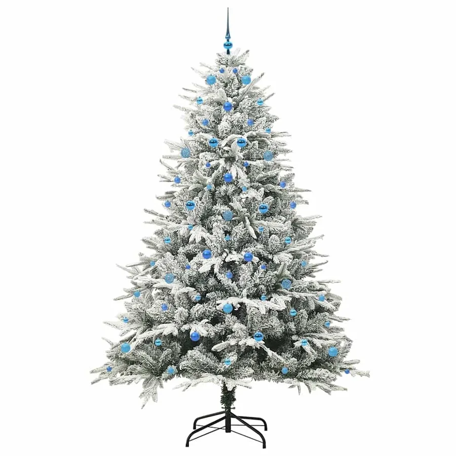 Arbre de Noël artificiel pré-éclairé avec ensemble de boules - 4