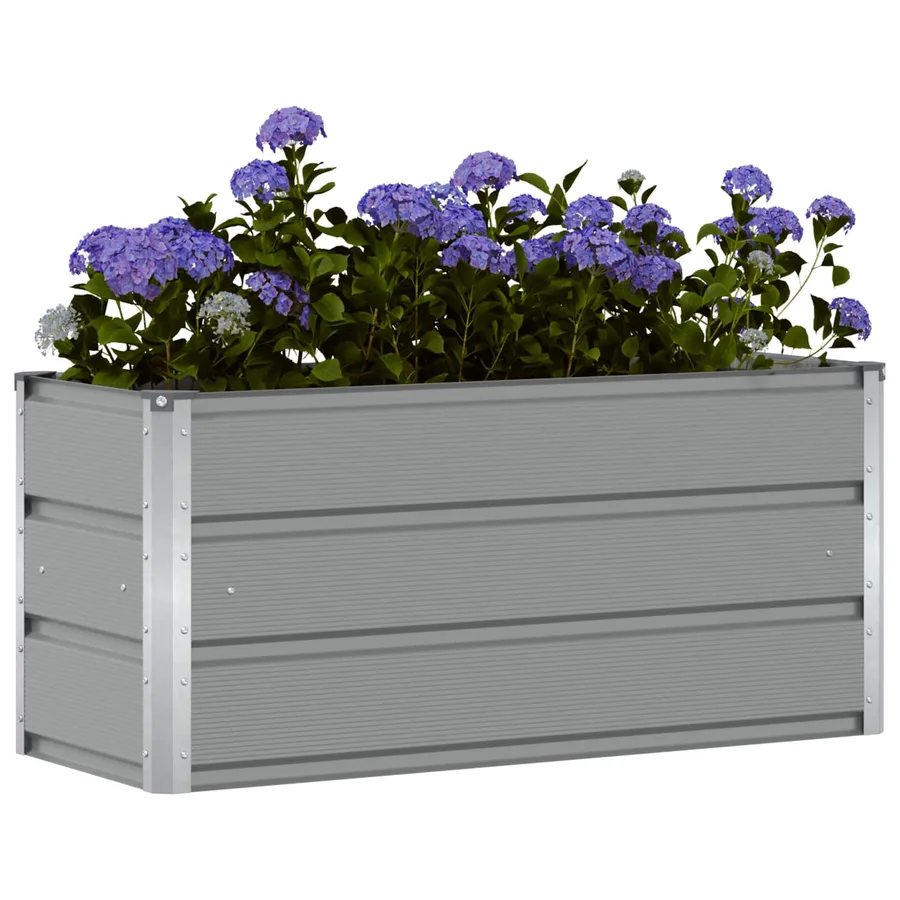 Jardinière Gris clair 100 x 40 x 45 cm Acier - 3