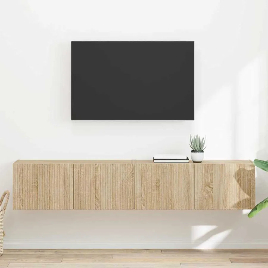 Meuble TV mural Montage mural 2 pcs Sonoma 78,5 x 31 x 29,5 cm