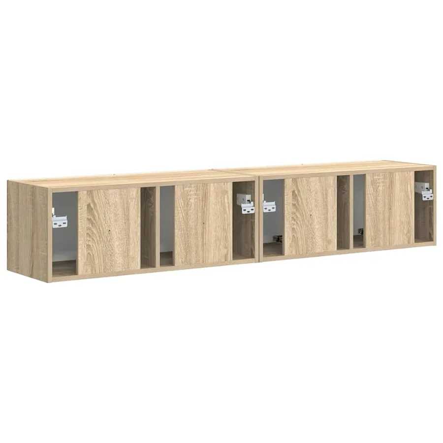 Meuble TV mural Montage mural 2 pcs Sonoma 78,5 x 31 x 29,5 cm - 9