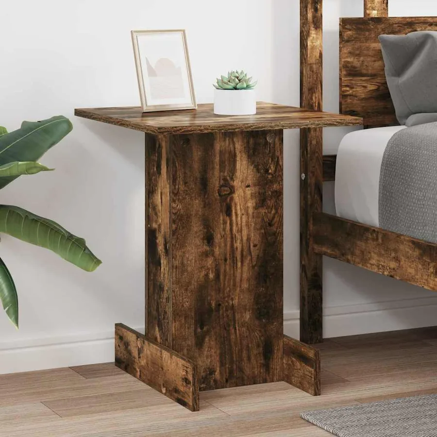 Table d'appoint Chêne fumé 44,5 x 45 x 55 cm Bois d'ingénierie - 4