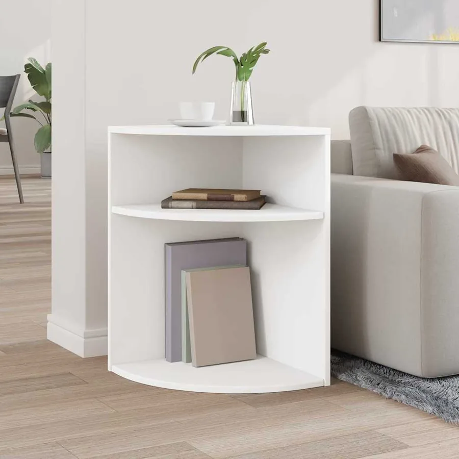 Table d'appoint Blanc 39,7 x 39,7 x 60 cm Bois d'ingénierie - 4