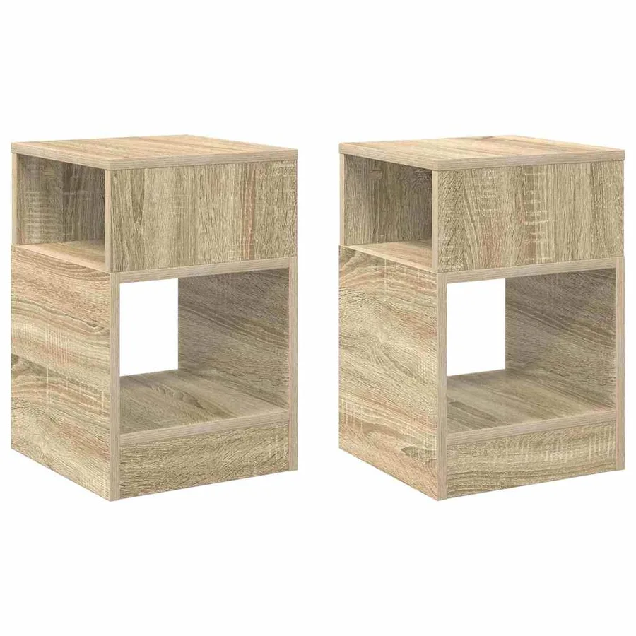 Table d'appoint 2 pcs Chêne Sonoma 30,5 x 30 x 45 cm - 2