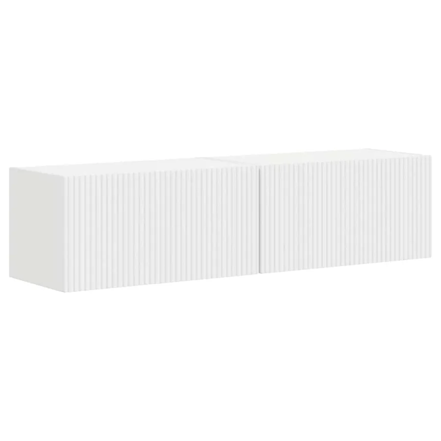 Meuble TV mural 2 pcs Blanc 60 x 31 x 29,5 cm Bois d'ingénierie - 2