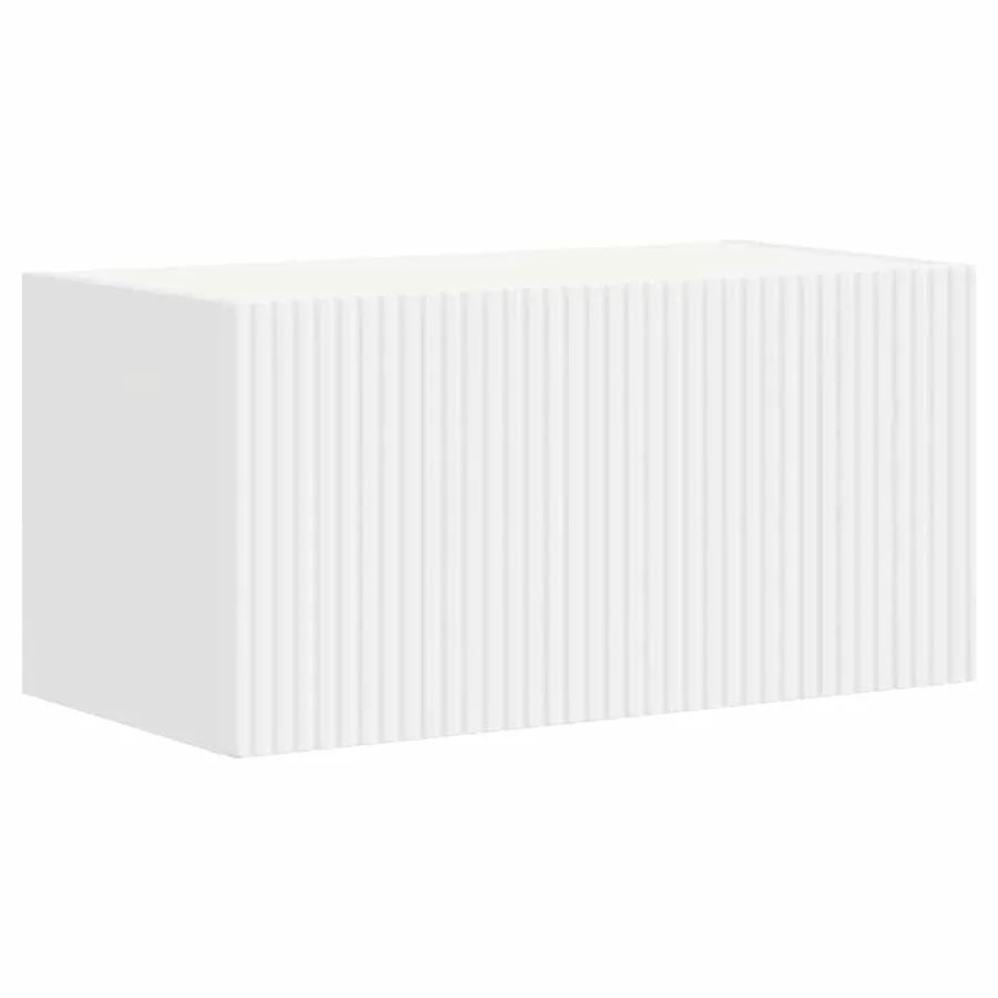 Meuble TV mural 2 pcs Blanc 60 x 31 x 29,5 cm Bois d'ingénierie - 5