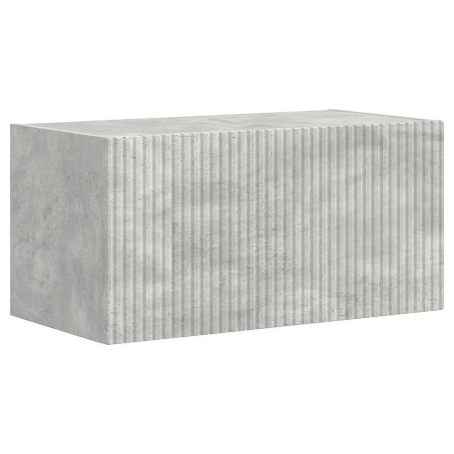 Ensemble de meuble TV mural 4 pcs Gris béton Bois d'ingénierie - 5