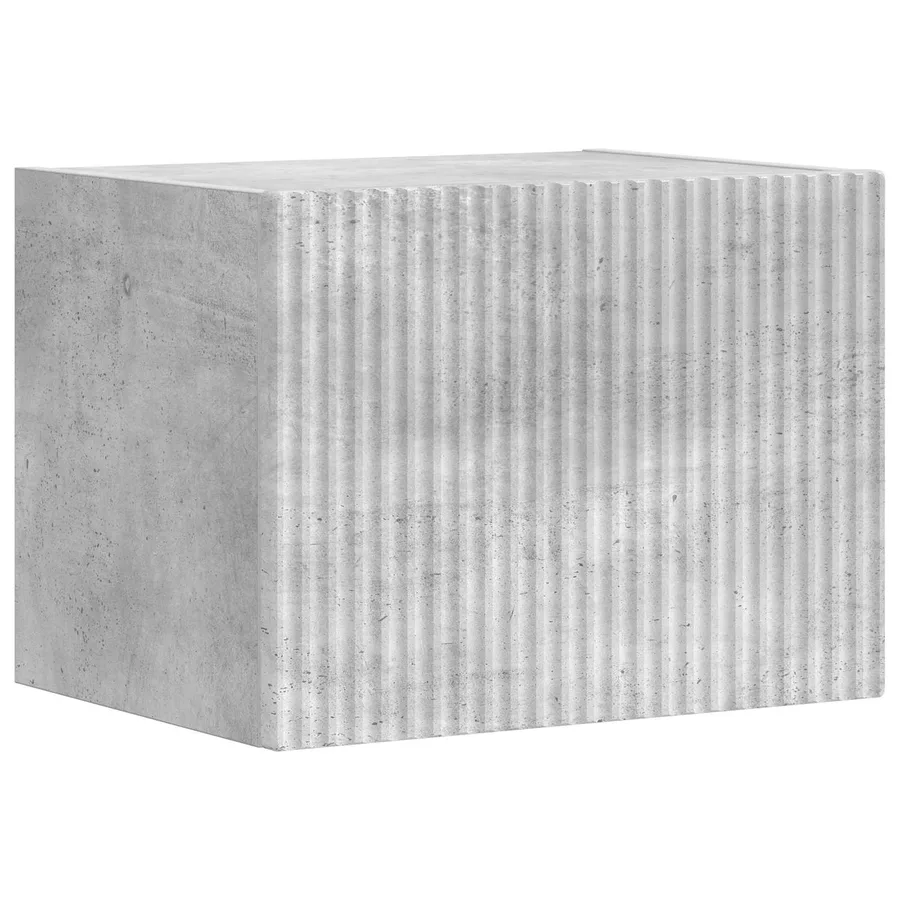 Ensemble de meuble TV mural 4 pcs Gris béton Bois d'ingénierie - 6