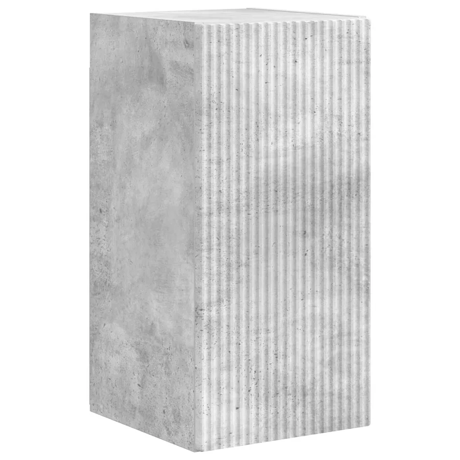 Ensemble de meuble TV mural 4 pcs Gris béton Bois d'ingénierie - 7