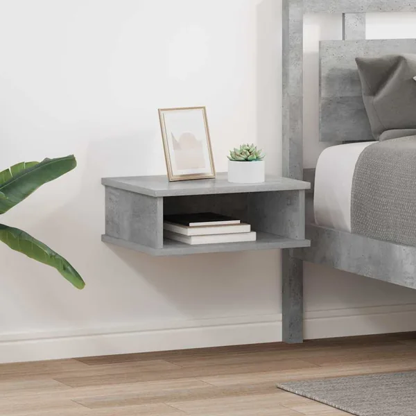 Table de chevet 2 pcs Gris béton 40 x 31 x 15 cm