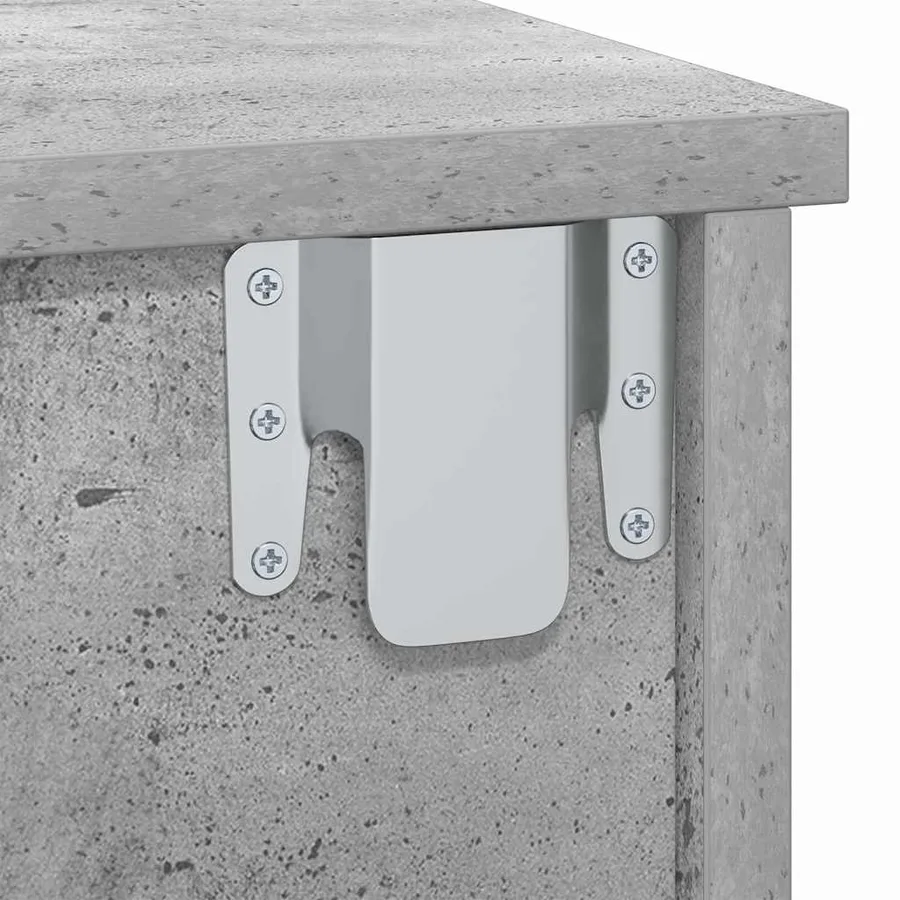Table de chevet 2 pcs Gris béton 40 x 31 x 15 cm - 10