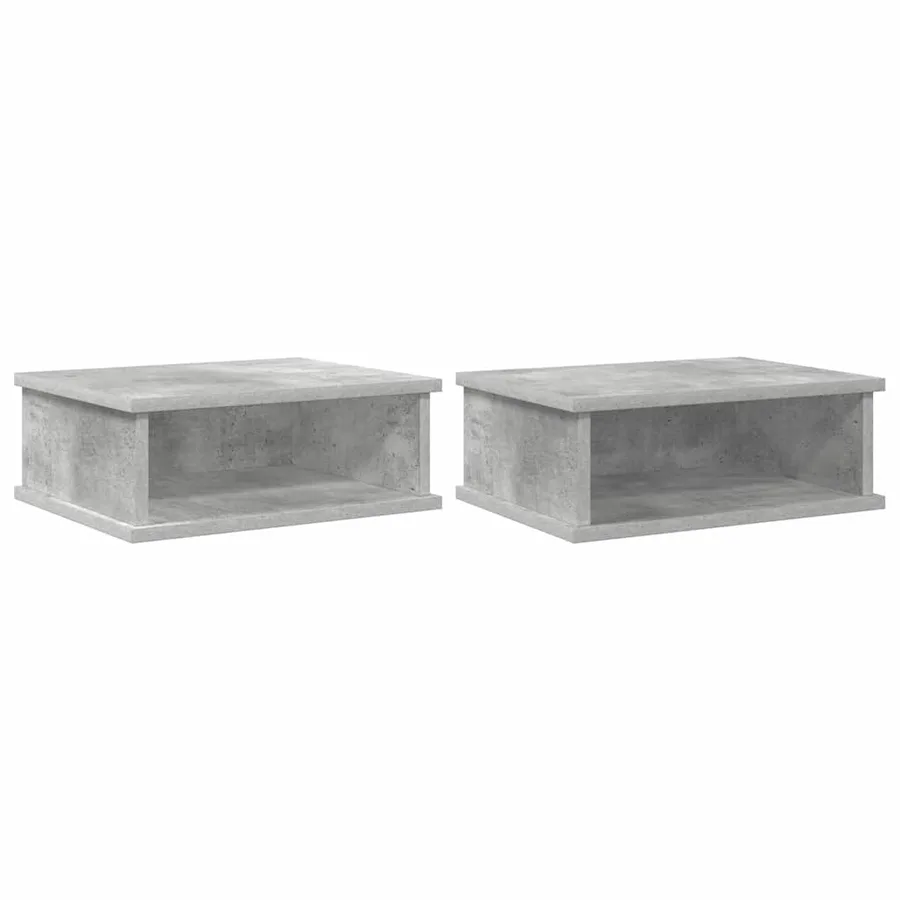Table de chevet 2 pcs Gris béton 40 x 31 x 15 cm - 2