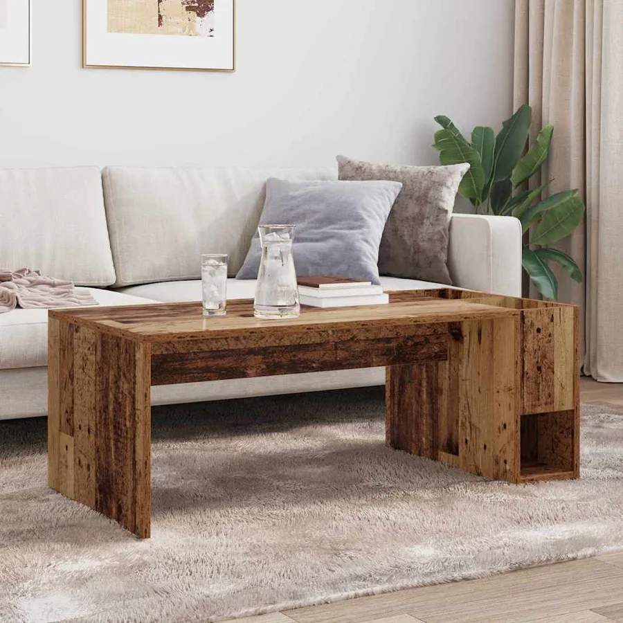 Table basse Bois ancien 101,5 x 50 x 37 cm Bois d'ingénierie - 4