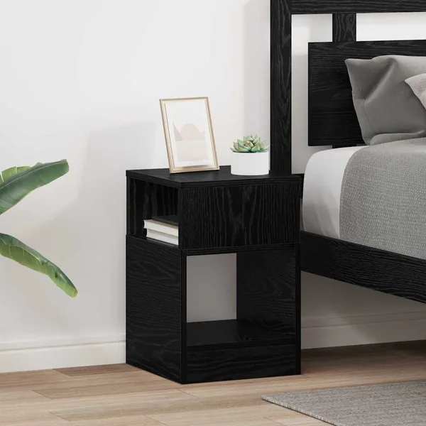 Table d'appoint 2 pcs Chêne noir 30,5 x 30 x 45 cm