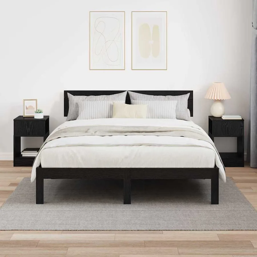 Table d'appoint 2 pcs Chêne noir 30,5 x 30 x 45 cm - 4